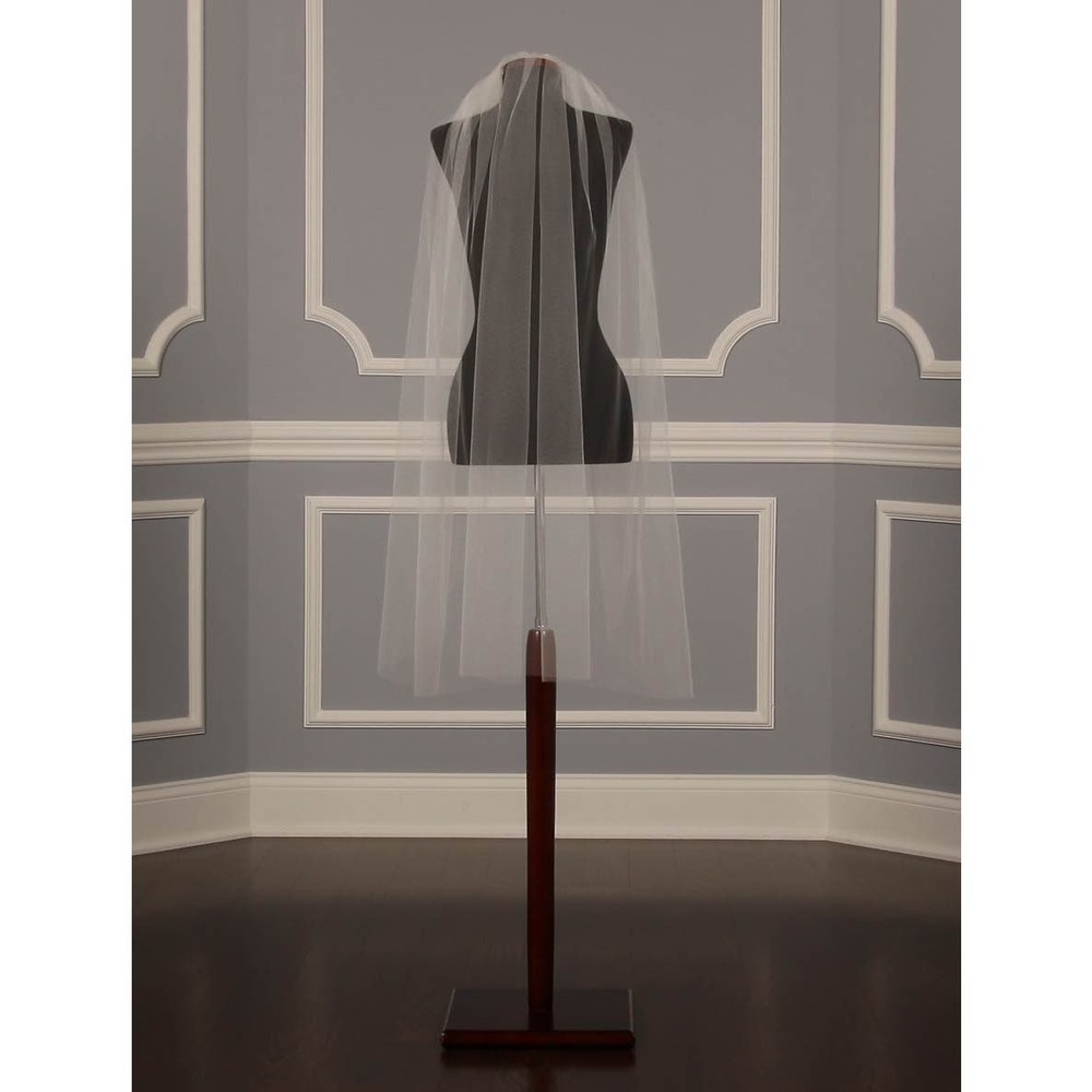 Your Dream Dress S13BVL Ivory Cut Edge Fingertip Length Bridal Veil